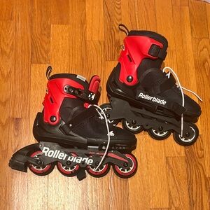 Rollerblade Kids' Microblade Adjustable Inline Skates - Red and Black, size 5-8